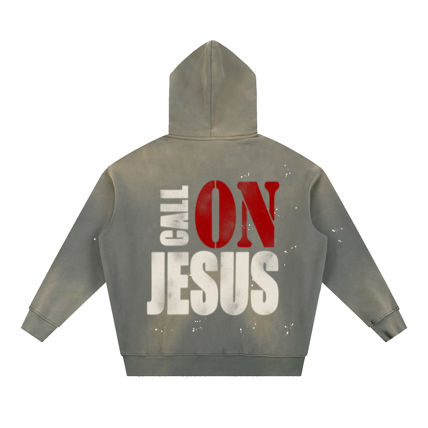 Call On Jesus Frayed Fleece Hoodie