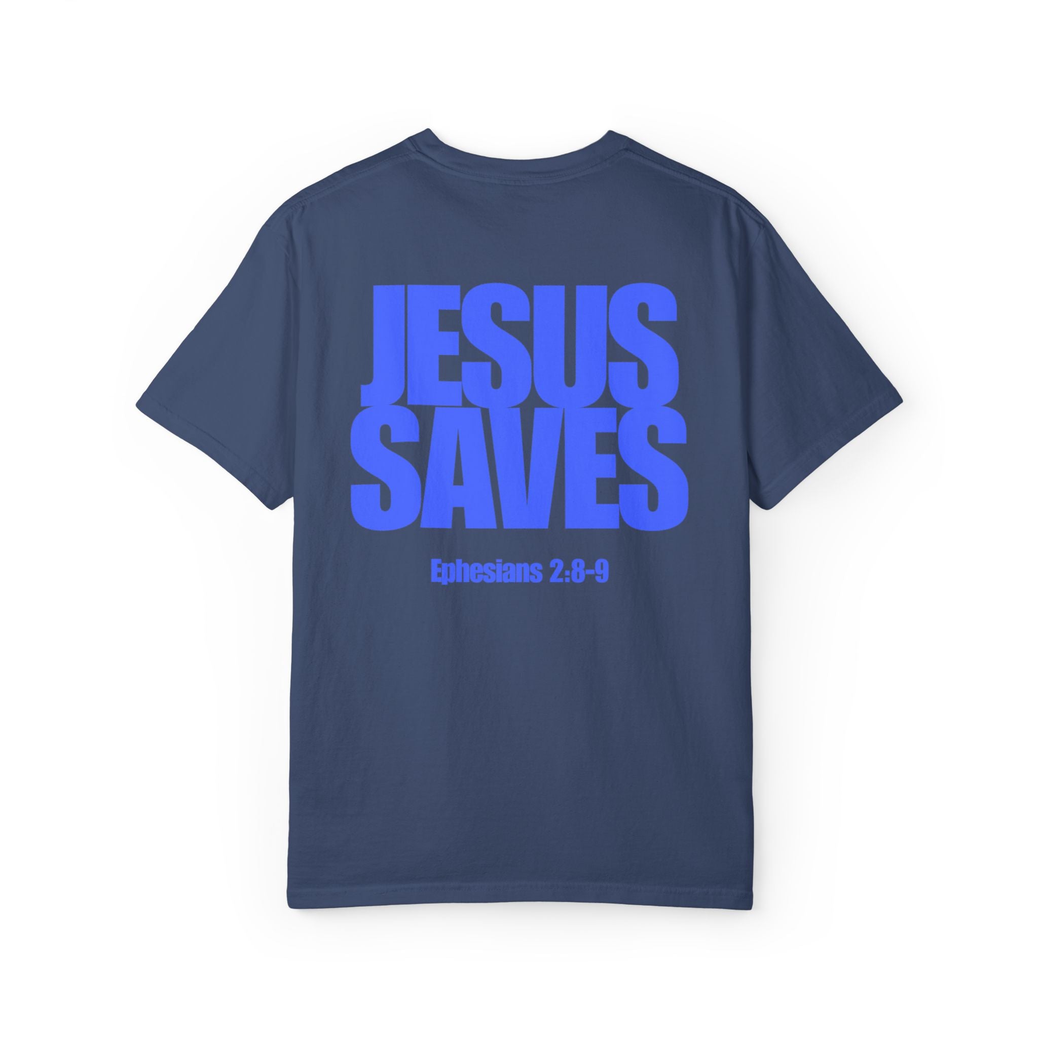 Jesus Saves T-Shirt Blue