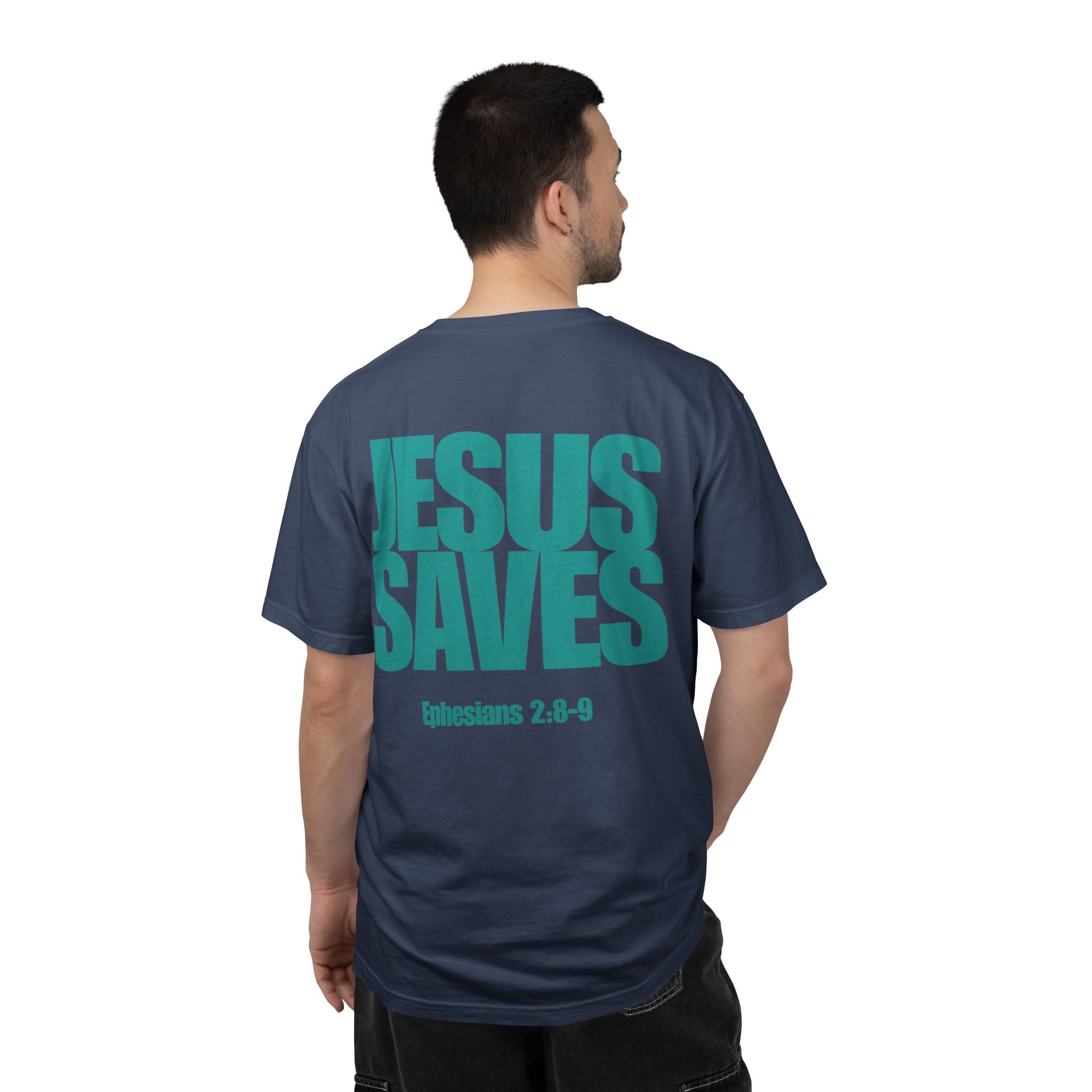 Jesus Saves T‑Shirt Aqua